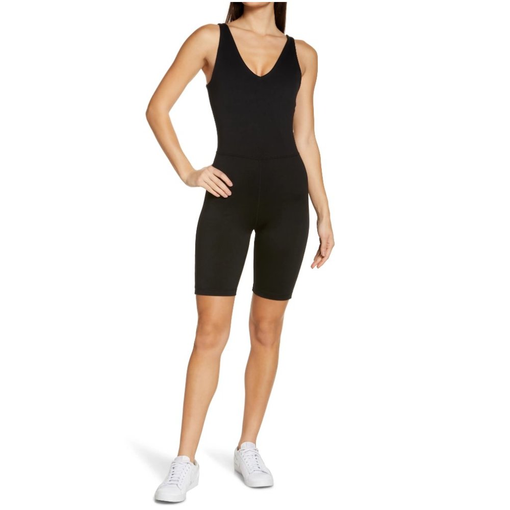 ZELLA Renew Bike Shorts V-Neck Body Suit NWOT